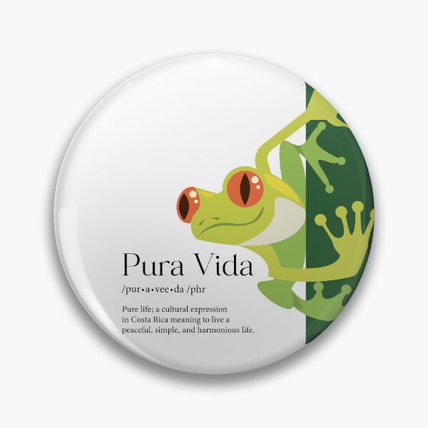 Item preview, Costa Rica Pura Vida Frog slogan definition designed and sold by J.P Graphic Studio.
