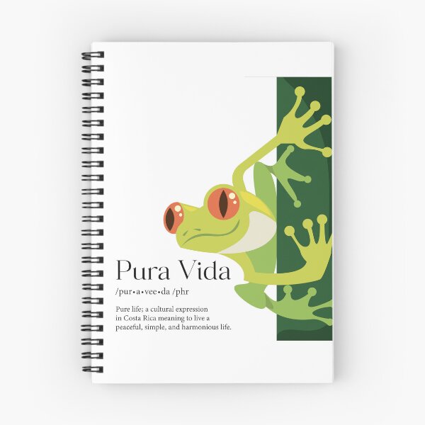 Item preview, Costa Rica Pura Vida Frog slogan definition designed and sold by J.P Graphic Studio.