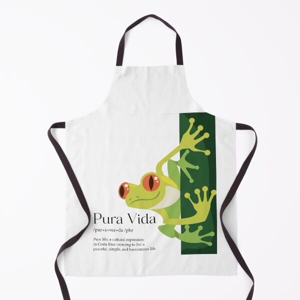 Item preview, Costa Rica Pura Vida Frog slogan definition designed and sold by J.P Graphic Studio.