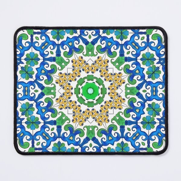 Item preview, Majolica tiles in blue, yellow and green designed and sold by SophieClimaArt.
