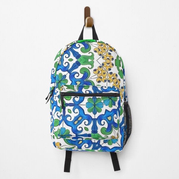 Item preview, Majolica tiles in blue, yellow and green designed and sold by SophieClimaArt.