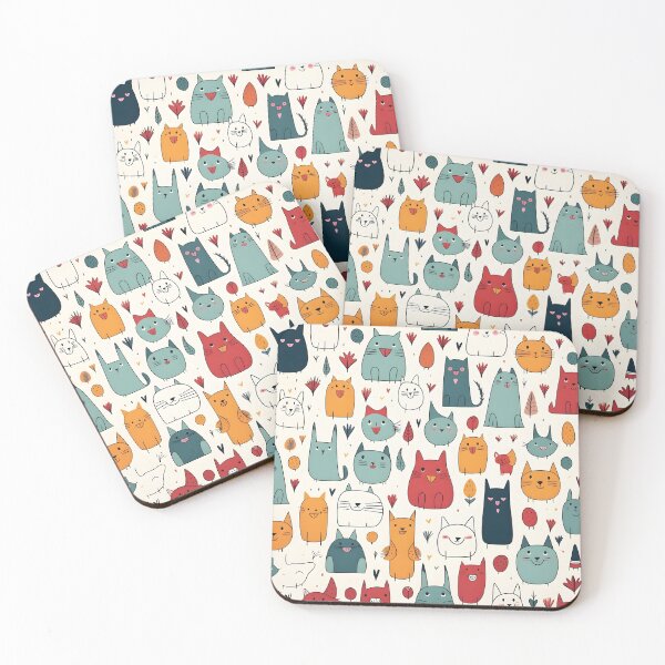 Item preview, Happy cat all over animal print designed and sold by dcrc.