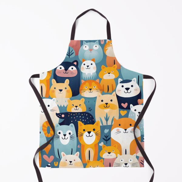 Item preview, happy cat all over animal print designed and sold by dcrc.
