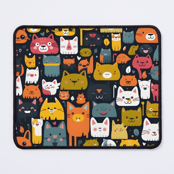 Item preview, happy cat all over animal print designed and sold by dcrc.