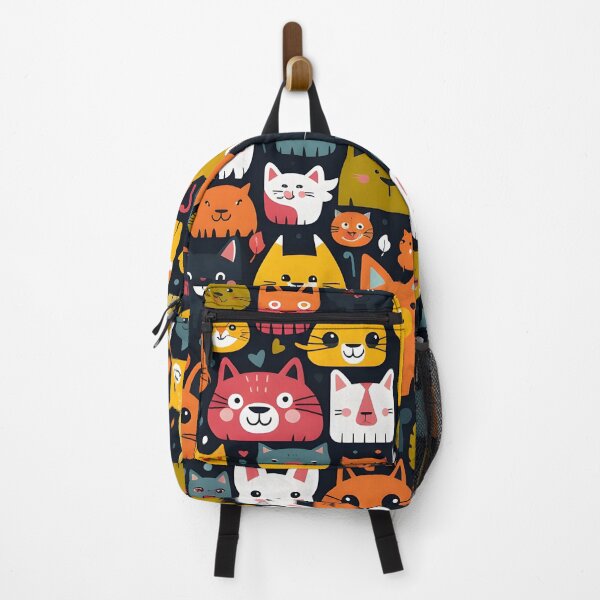 Item preview, happy cat all over animal print designed and sold by dcrc.