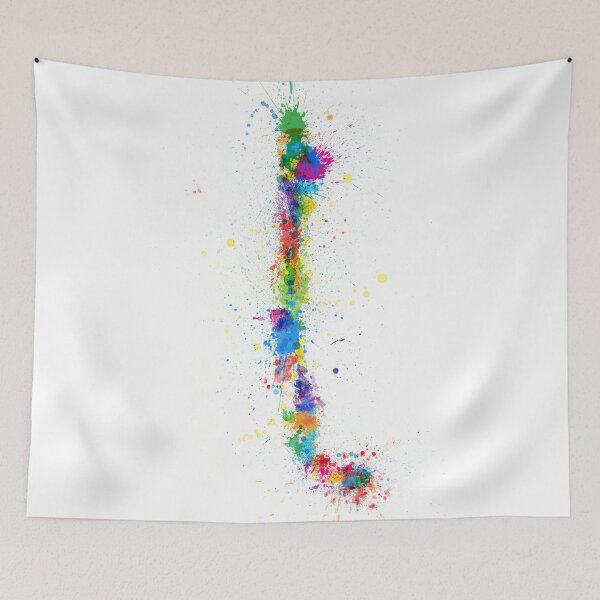 Item preview, Chile Paint Splashes Map designed and sold by ArtPrints.
