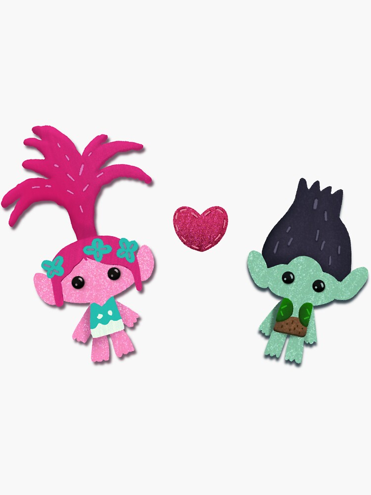 Thumbnail 3 of 3, Sticker, Scrapbook trolls designed and sold by spaghetti576.