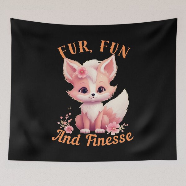 Item preview, Fur, Fun, And Finesse. fox portrait designed and sold by FoxVibes.