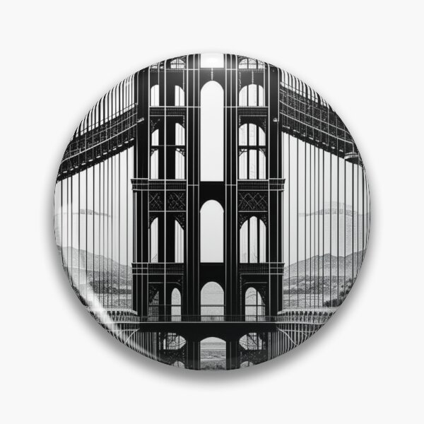 Item preview, Golden Gate Bridge in Abstract Geometry designed and sold by HippieFarms11.