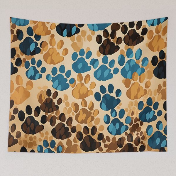 Item preview, puppy paw print collage art designed and sold by dcrc.