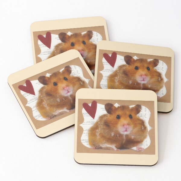 Artikelvorschau, Goldhamster-Porträt entworfen und verkauft von Nikki Fortuin Arts & Crafts.