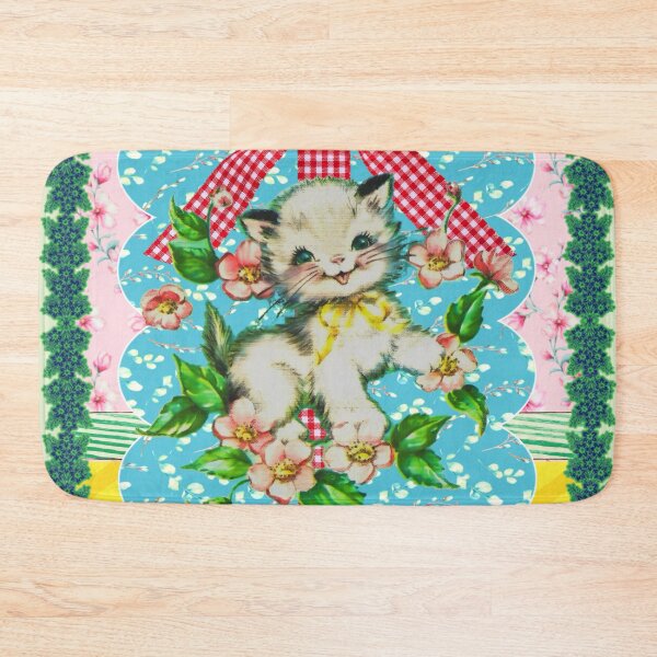 Item preview, Here kitty kitty with flowers and a bow.  designed and sold by CirqueBizerk.