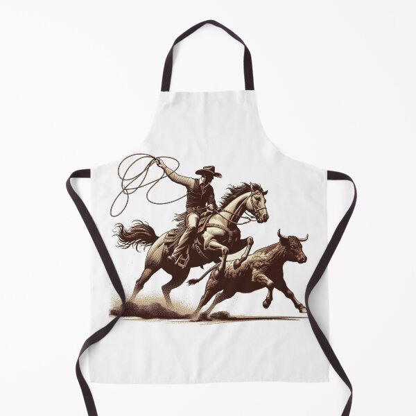 Item preview, Pferdeliebe, a cowboy immersed in the tension of lassoing an unruly calf. designed and sold by Mahilis.