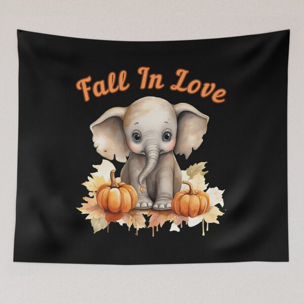 Item preview, Fall In Love. elephant face designed and sold by ElephantVibes.
