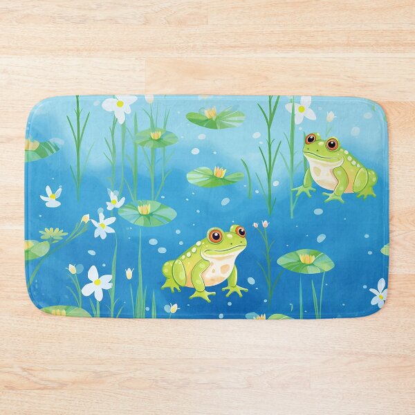 Item preview, Cute Frogs in a Pond Pattern designed and sold by Ashburnsmum2018.