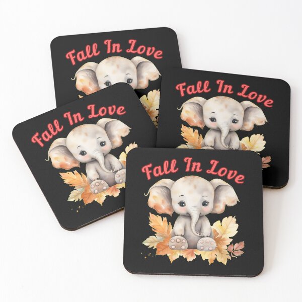 Item preview, Fall In Love. adorable elephant designed and sold by ElephantVibes.
