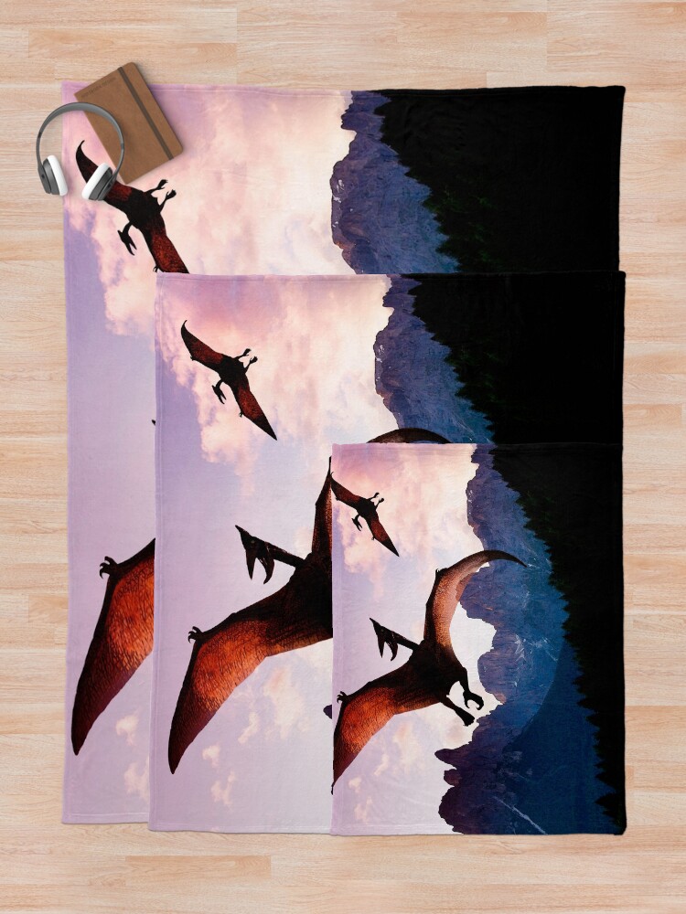 Alternate view of Pterodactyl Dawn Throw Blanket