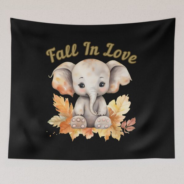 Item preview, Fall In Love. elephant saying designed and sold by ElephantVibes.