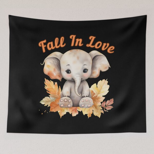 Item preview, Fall In Love. elephant quote designed and sold by ElephantVibes.