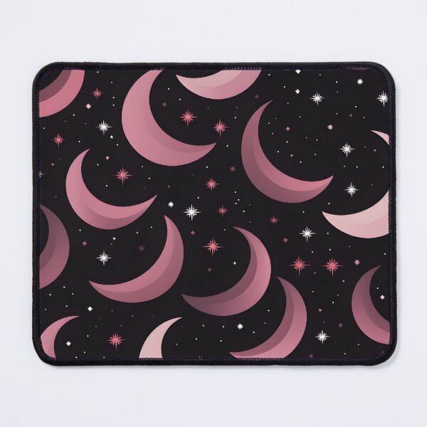 Item preview, Crescent moon and stars collage art print designed and sold by dcrc.