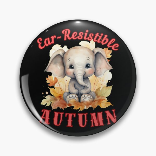 Item preview, Ear-Resistible Autumn. colorful elephant designed and sold by ElephantVibes.