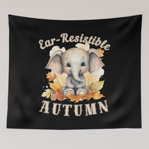 Item preview, Ear-Resistible Autumn. elephant head designed and sold by ElephantVibes.
