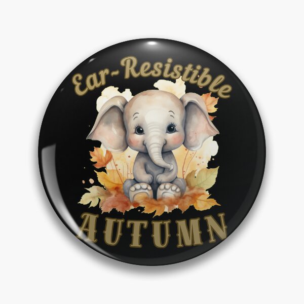 Item preview, Ear-Resistible Autumn. elephant face designed and sold by ElephantVibes.