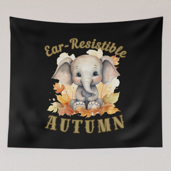Item preview, Ear-Resistible Autumn. elephant face designed and sold by ElephantVibes.