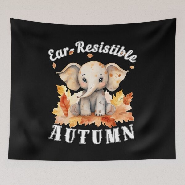 Item preview, Ear-Resistible Autumn. surreal elephant designed and sold by ElephantVibes.