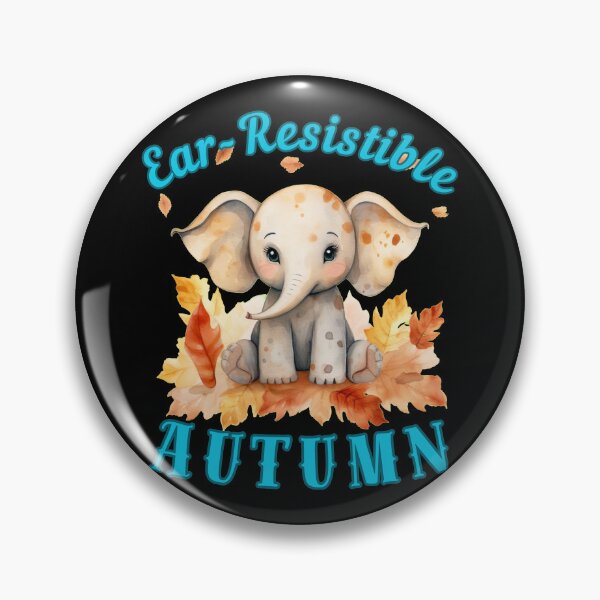 Item preview, Ear-Resistible Autumn. adorable elephant designed and sold by ElephantVibes.