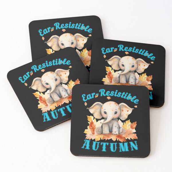 Item preview, Ear-Resistible Autumn. adorable elephant designed and sold by ElephantVibes.