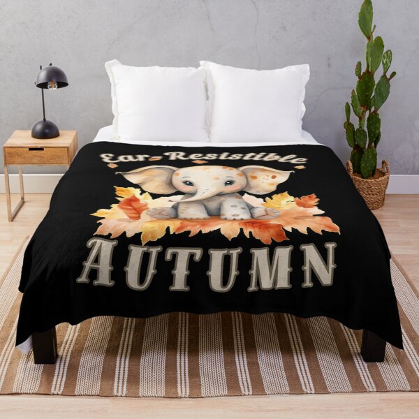 Item preview, Ear-Resistible Autumn. elephant saying designed and sold by ElephantVibes.