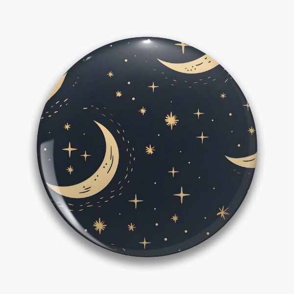 Item preview, Crescent moon and stars collage art print designed and sold by dcrc.