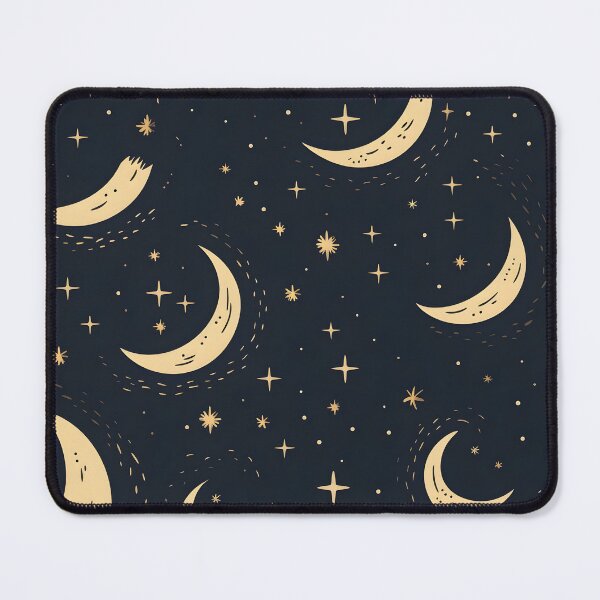 Item preview, Crescent moon and stars collage art print designed and sold by dcrc.