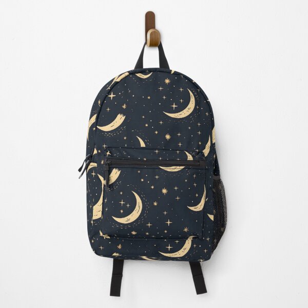 Item preview, Crescent moon and stars collage art print designed and sold by dcrc.