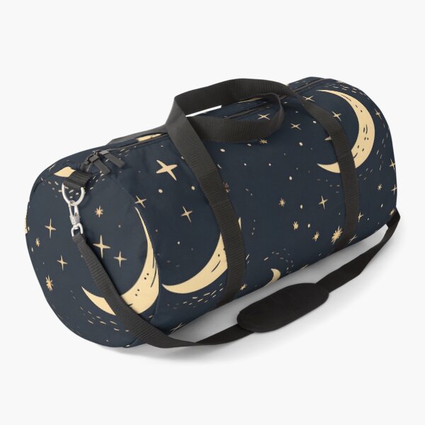 Item preview, Crescent moon and stars collage art print designed and sold by dcrc.