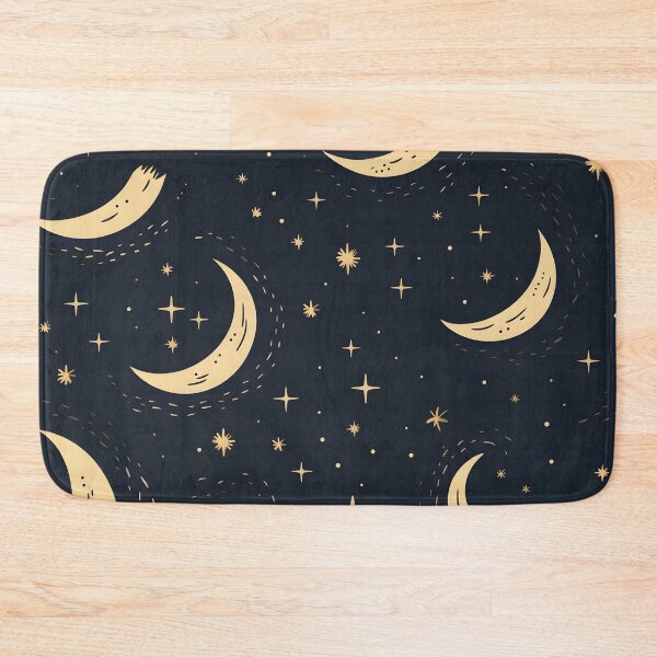 Item preview, Crescent moon and stars collage art print designed and sold by dcrc.