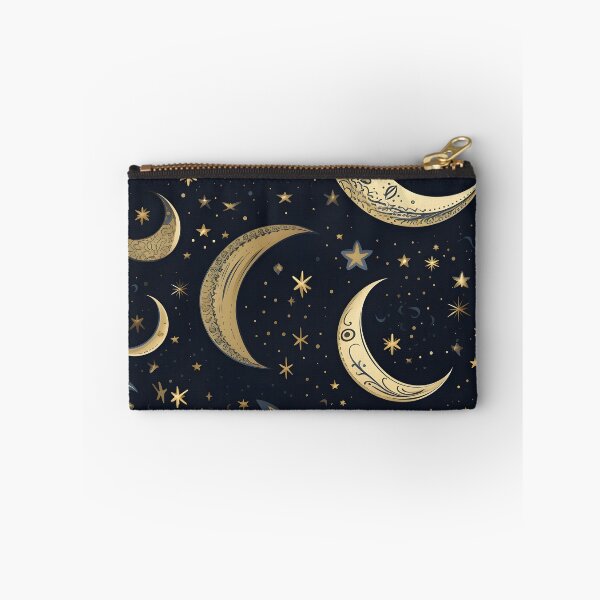 Item preview, crescent moon and stars collage art print designed and sold by dcrc.