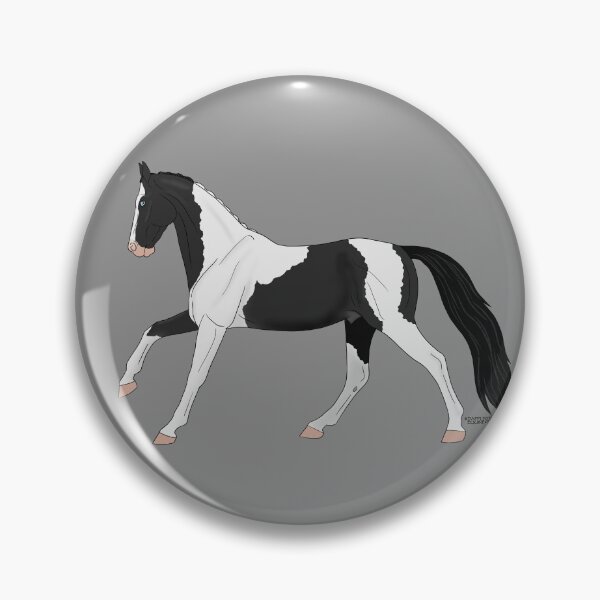 Item preview, Cantering Black Pinto Horse designed and sold by DappledMoon.
