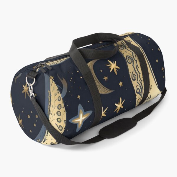 Item preview, crescent moon and stars collage art print designed and sold by dcrc.