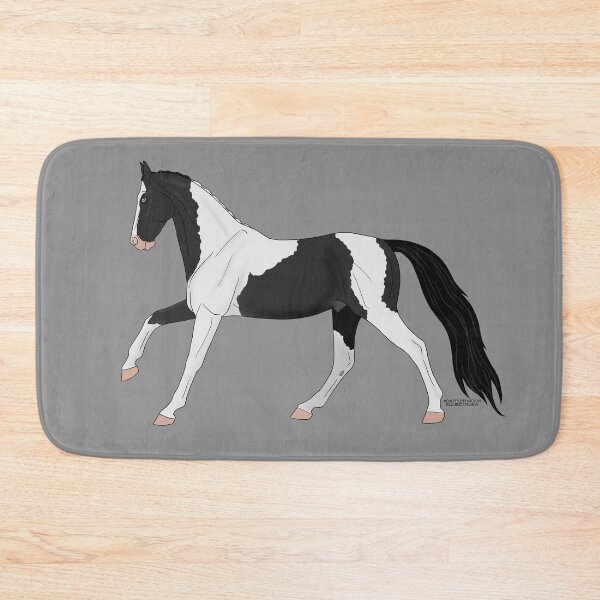 Item preview, Cantering Black Pinto Horse designed and sold by DappledMoon.
