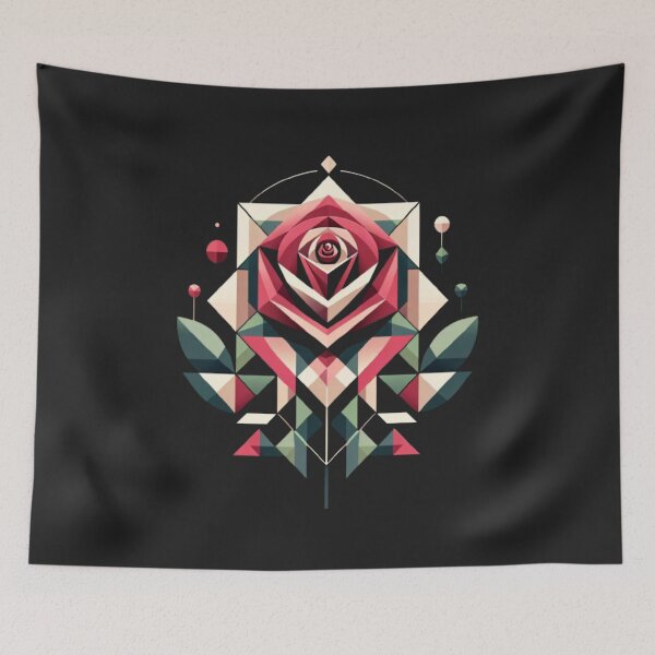 Item preview, Geometric Elegance - Modern Rose Art designed and sold by jamesadsartist.