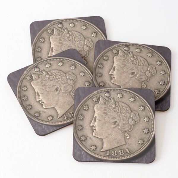 Item preview, 1884 Liberty Nickel XF Marks designed and sold by coinsxcrochet.