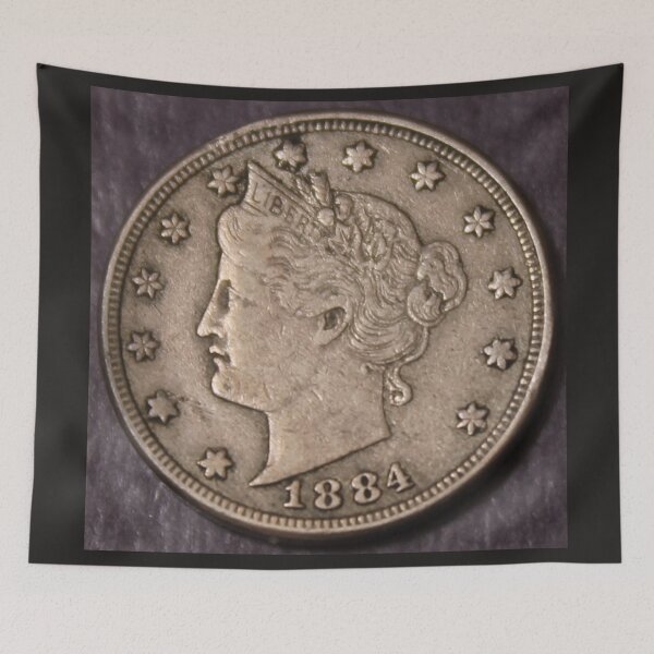 Item preview, 1884 Liberty Nickel XF Marks designed and sold by coinsxcrochet.