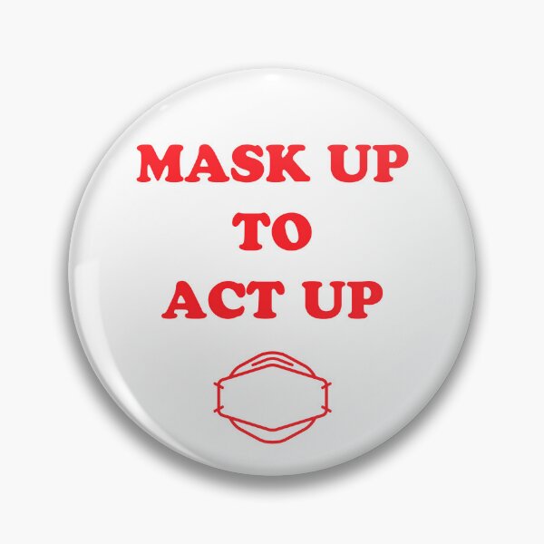 Item preview, Mask Up to Act Up (red) designed and sold by sarahwlongcovid.