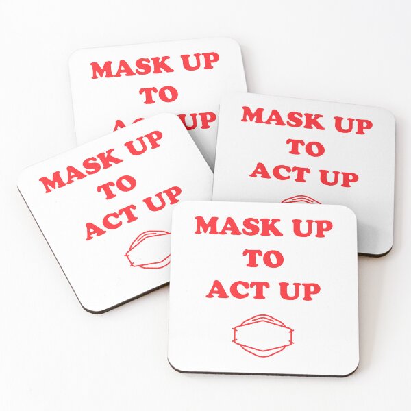 Item preview, Mask Up to Act Up (red) designed and sold by sarahwlongcovid.