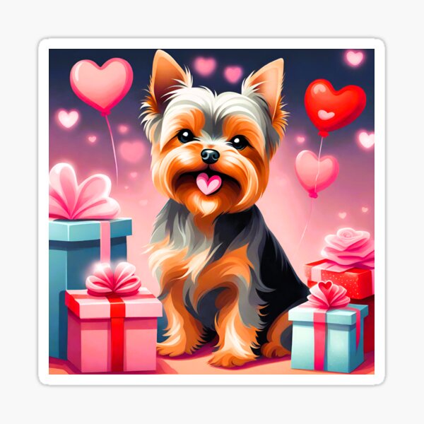 Yorkshire Terrier Birthday Stickers for Sale | Redbubble