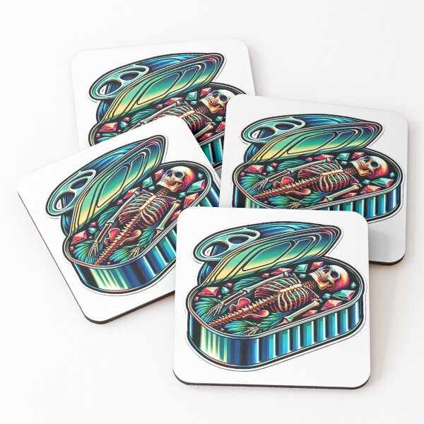 Item preview, Mermaid Skeleton In A Can Tin Sticker Art Volume 2 designed and sold by mymagicstoreus.