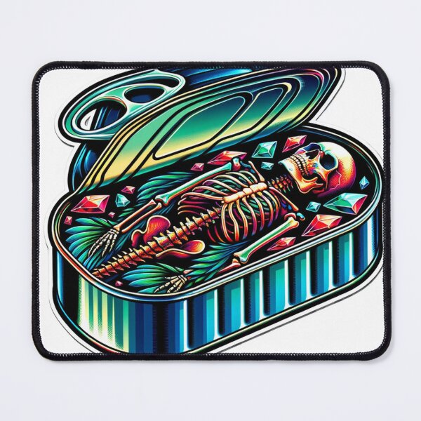 Item preview, Mermaid Skeleton In A Can Tin Sticker Art Volume 2 designed and sold by mymagicstoreus.