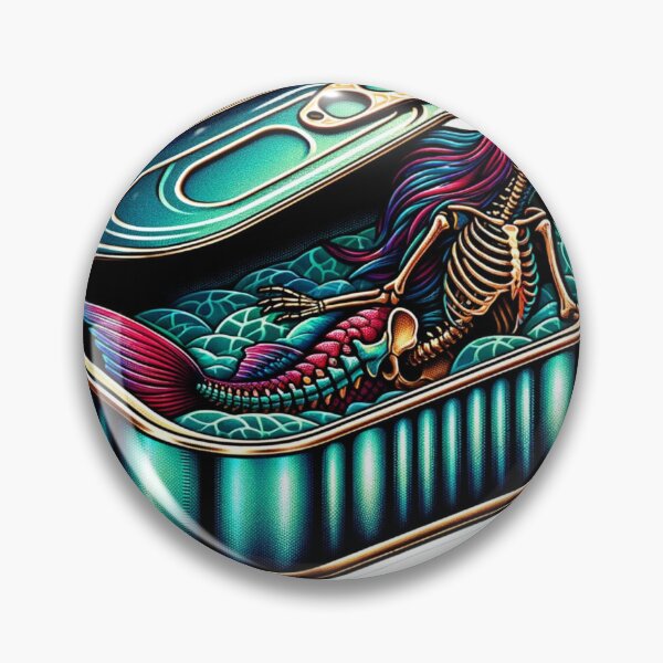 Item preview,  Mermaid Skeleton In A Can Tin Sticker Art Volume 3 designed and sold by mymagicstoreus.